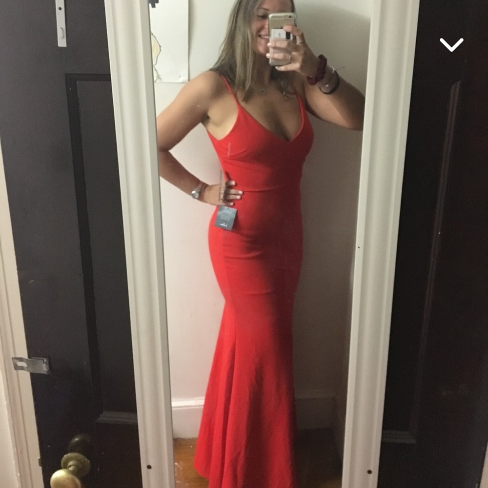 Red semiformal dress